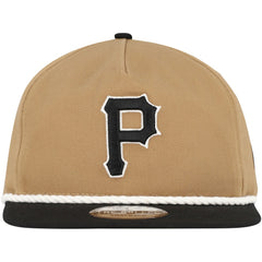 Pittsburgh Pirates Golfer Snapback Hat Khaki/Black | New Era