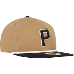 Pittsburgh Pirates Golfer Snapback Hat Khaki/Black | New Era