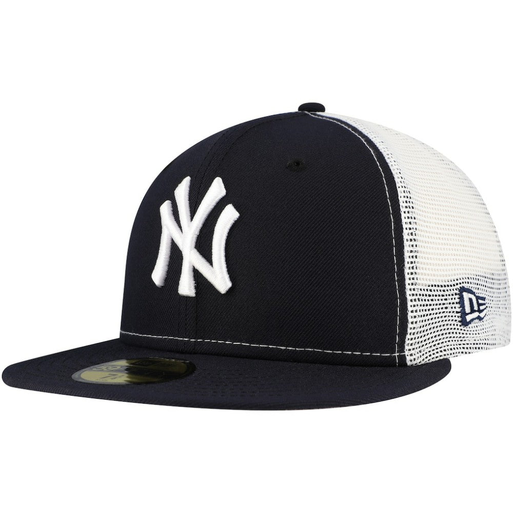 New York Yankees Team Color 59FIFTY Trucker Fitted Hat Navy | New Era
