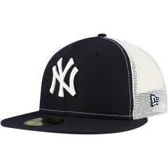 New York Yankees Team Color 59FIFTY Trucker Fitted Hat Navy | New Era