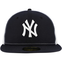 New York Yankees Team Color 59FIFTY Trucker Fitted Hat Navy | New Era