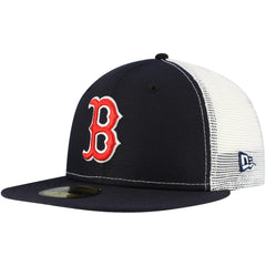 Boston Red Sox Team Color 59FIFTY Trucker Fitted Hat Navy | New Era
