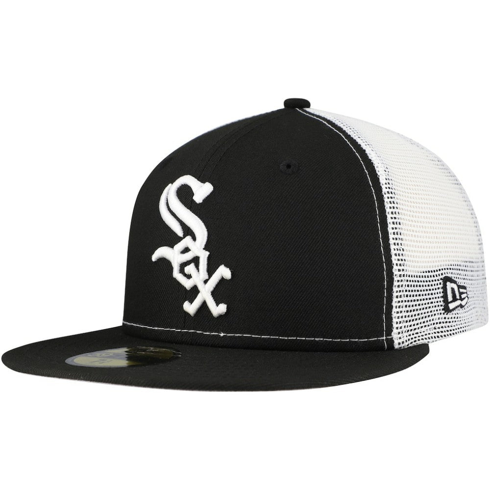 Chicago White Sox Team Color 59FIFTY Trucker Fitted Hat Black | New Era