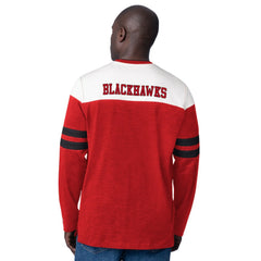 Chicago Blackhawks Starter Blitz Durene Long Sleeve T-Shirt Red