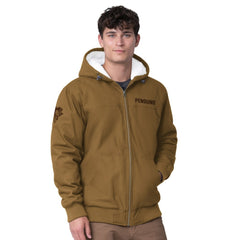 Pittsburgh Penguins G-III Sports by Carl Banks Build Up Full-Zip Hoodie Jacket Tan