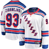Mika Zibanejad New York Rangers Fanatics Away Premier Breakaway Player Jersey White