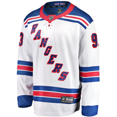 Mika Zibanejad New York Rangers Fanatics Away Premier Breakaway Player Jersey White