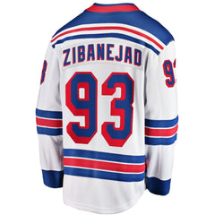 Mika Zibanejad New York Rangers Fanatics Away Premier Breakaway Player Jersey White