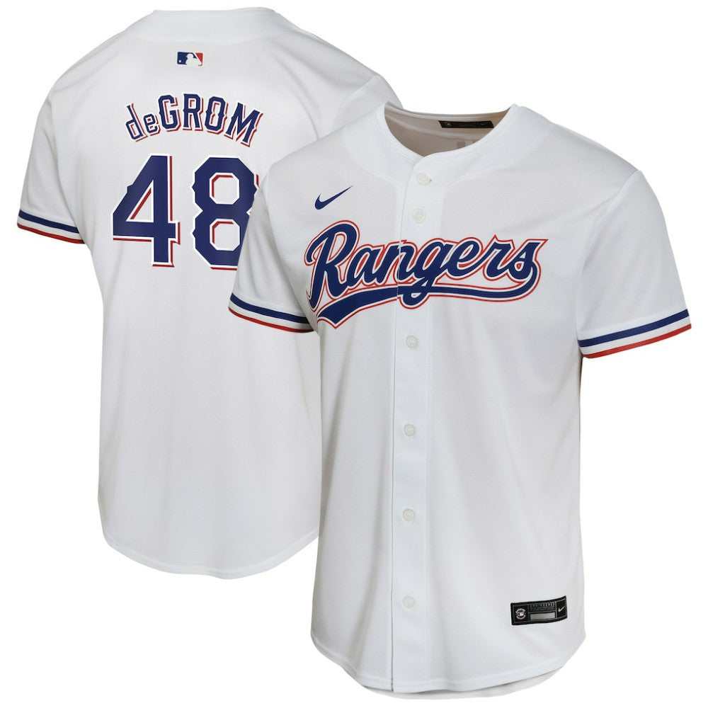 Jacob deGrom Texas Rangers Youth Home Game Player Jersey White | Nike