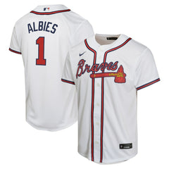Ozzie Albies Atlanta Braves Youth Home Game Player Jersey White | Nike