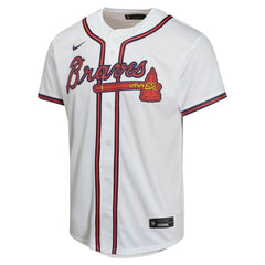 Ozzie Albies Atlanta Braves Youth Home Game Player Jersey - White