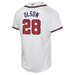Matt Olson Atlanta Braves Youth Home Game Player Jersey - White