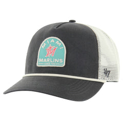 Miami Marlins Cypress Trucker Hitch Adjustable Hat Charcoal | 47 brand