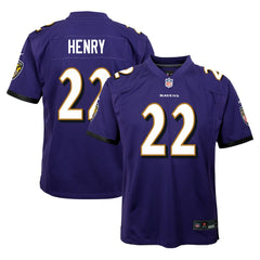 Derrick Henry Baltimore Ravens Youth Game Jersey - Purple