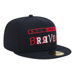 Atlanta Braves Ransom 59FIFTY Fitted Hat Navy | New Era