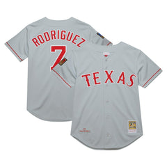 Ivan RodriguezTexas Rangers 1994 Cooperstown Collection Authentic Dark Jersey - Gray
