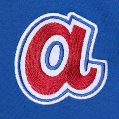 Hank Aaron Atlanta Braves Cooperstown Collection Heavyweight Premium Player Vintage Logo T-Shirt Royal | Mitchell & Ness