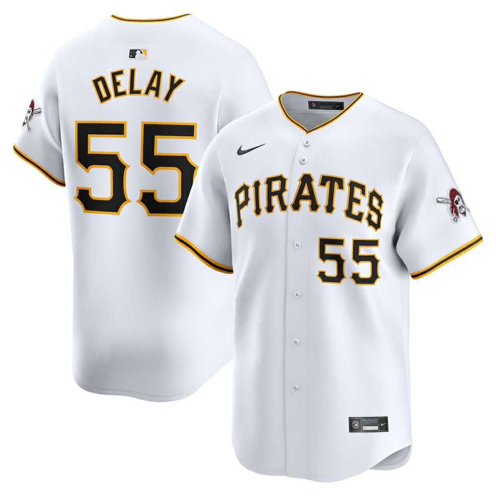 Jason Delay Pittsburgh Pirates Home Limited Player Jersey?- White