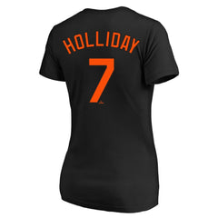Jackson Holliday Baltimore Orioles Women's Plus Size Name & Number V-Neck T-Shirt Black