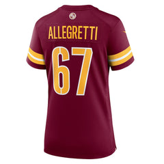 Nick Allegretti Washington Commanders Women's Game Jersey - Burgundy