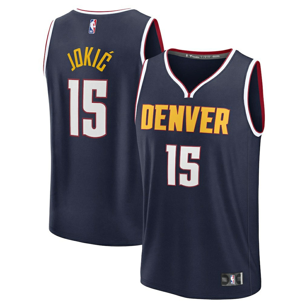 Nikola Jokic Denver Nuggets Youth Fast Break Replica Player Jersey sale - Icon Editi- Navy