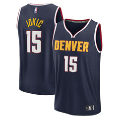 Nikola Jokic Denver Nuggets Youth Fast Break Replica Player Jersey sale - Icon Editi- Navy