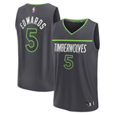 Anthony Edwards Minnesota Timberwolves Fast Break Replica Player Jersey - Statement Edition - Anthracite