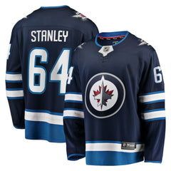 Logan Stanley Winnipeg Jets Fanatics Home Premier Breakaway Player Jersey Navy