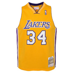 Shaquille O'Neal Los Angeles Lakers Youth 1999/00 Hardwood Classics Swingman Jersey - Gold