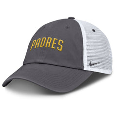 San Diego Padres Wordmark Club Adjustable Trucker Hat Gray | Nike