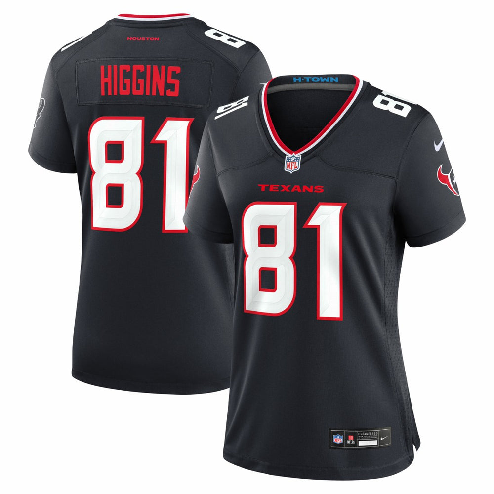 Jayden Higgins Houston Texans Women's Game Jersey - Navy