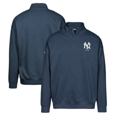 New York Yankees Levelwear Murray Core Logo Quarter-Zip Pullover Top Navy