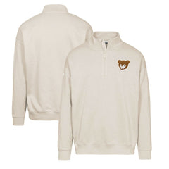 Chicago Cubs Levelwear Murray Core Logo Quarter-Zip Pullover Top Khaki