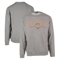 Houston Astros Levelwear Zane Cooperstown Collection Retro Spellout Pullover Sweatshirt Gray