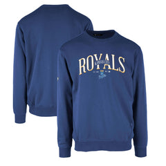 Kansas City Royals Levelwear Zane Cooperstown Collection Retro Spellout Pullover Sweatshirt Royal