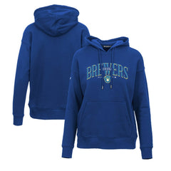 Milwaukee Brewers Levelwear Women's Adorn Cooperstown Collection Retro Spellout Pullover Hoodie Royal