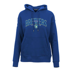 Milwaukee Brewers Levelwear Women's Adorn Cooperstown Collection Retro Spellout Pullover Hoodie Royal