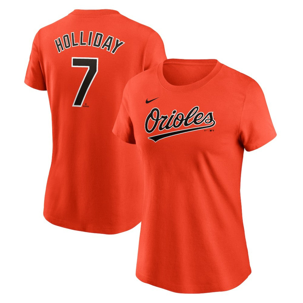 Jackson Holliday Baltimore Orioles Women's Cooperstown Collection Fuse Name & Number T-Shirt Orange | Nike