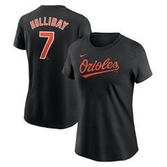 Jackson Holliday Baltimore Orioles Women's Cooperstown Collection Fuse Name & Number T-Shirt Black | Nike