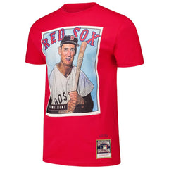 Ted Williams Boston Red Sox Cooperstown Collection Collectors Connection T-Shirt Red | Mitchell & Ness