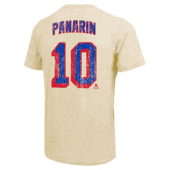 Artemi Panarin New York Rangers Majestic Threads Dynasty Name & Number Tri-Blend T-Shirt Cream