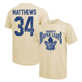Auston Matthews Toronto Maple Leafs Majestic Threads Dynasty Name & Number Tri-Blend T-Shirt Cream