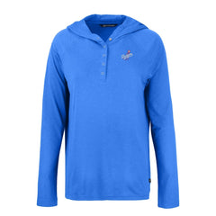 Los Angeles Dodgers Cutter & Buck Women's Cooperstown Collection Coastline Epic Comfort Eco Recycled Hoodie Raglan Long Sleeve T-Shirt Royal