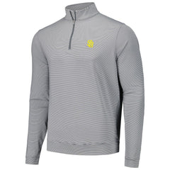 San Diego Padres Peter Millar Perth Sugar Stripe Performance Quarter-Zip Top Black