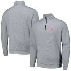 St. Louis Cardinals Peter Millar Perth Sugar Stripe Performance Quarter-Zip Top Navy