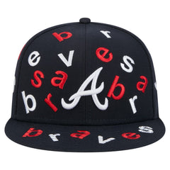 Atlanta Braves Team Confetti 59FIFTY Fitted Hat Navy | New Era