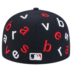 Atlanta Braves Team Confetti 59FIFTY Fitted Hat Navy | New Era