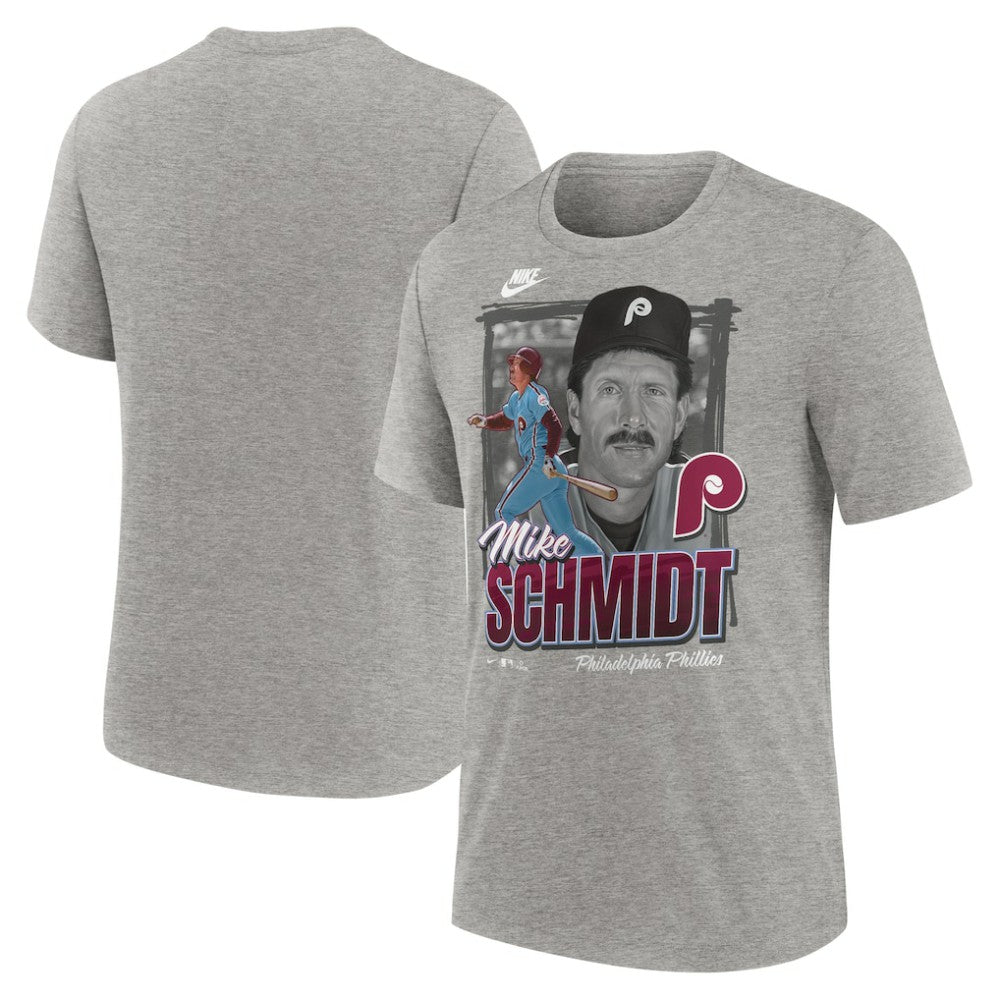 Mike Schmidt Philadelphia Phillies Cooperstown Collection Player Local T-Shirt Heather Gray | Nike