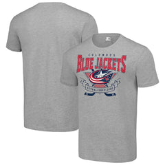 Columbus Blue Jackets Starter Team Logo Graphic T-Shirt Heather Gray