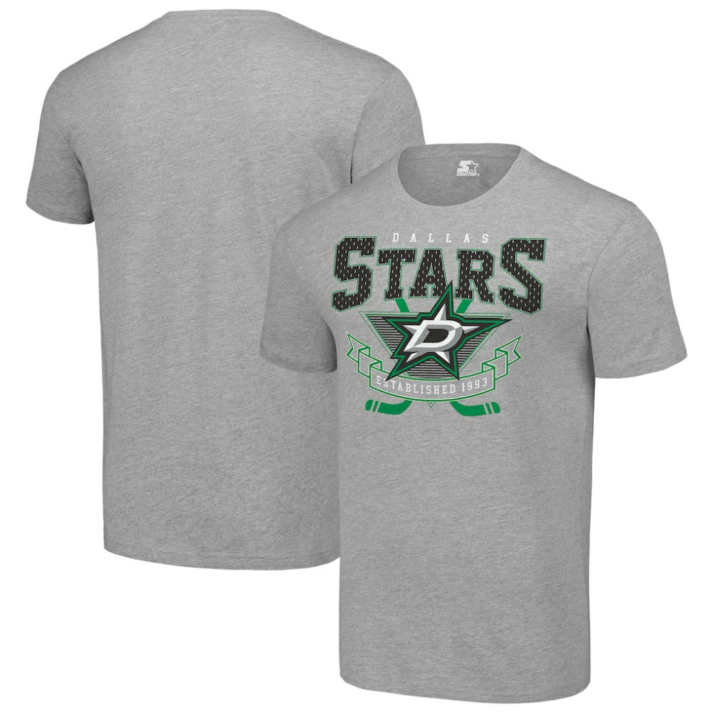 Dallas Stars Starter Team Logo Graphic T-Shirt Heather Gray